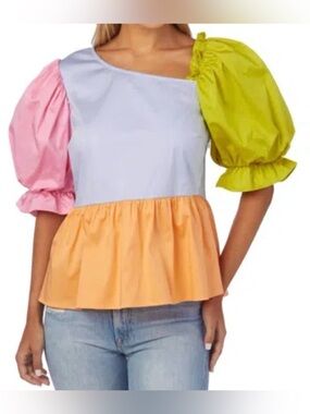 Crosby Colorblock Puff Sleeve Top